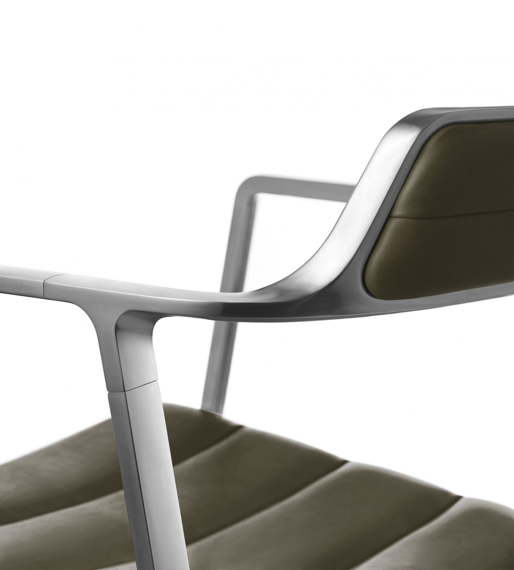 VIPP452 Swivel Stuhl mit Gleitern grünes Leder Vipp VIPP452 Swivel Stuhl mit Gleitern grünes Leder Vipp