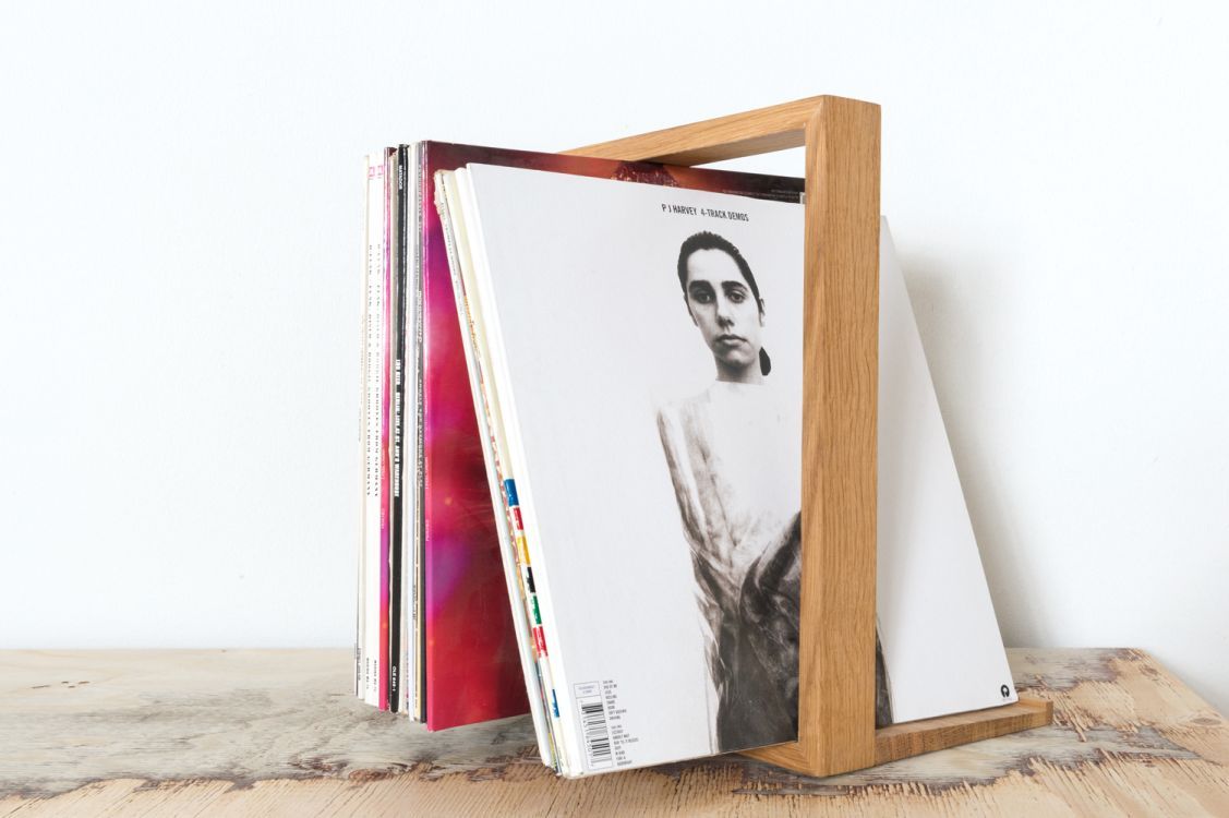Vinyl b-Seite Plattenregal Eiche das kleine b