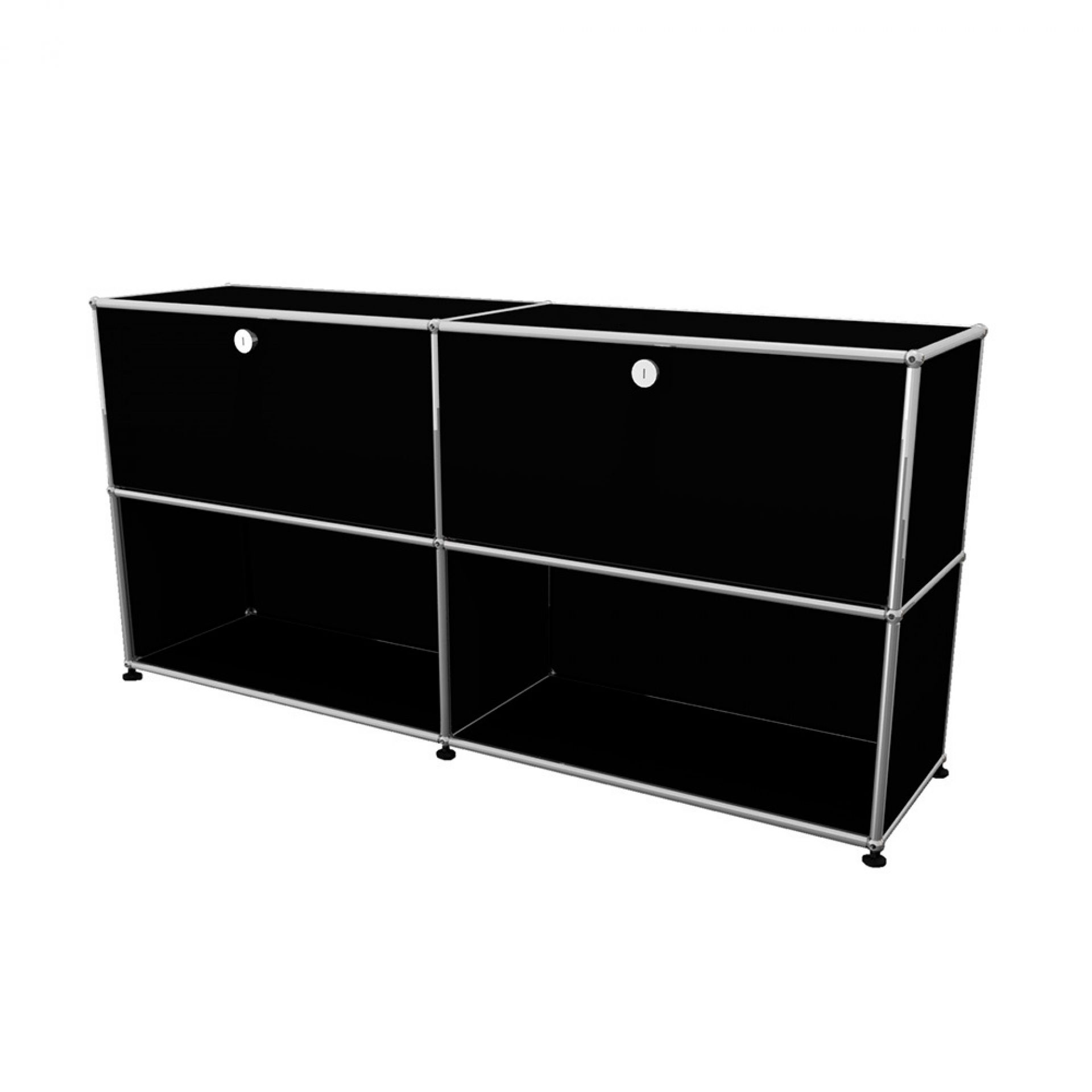 USM Haller Sideboard mit 2 Klappen graphitschwarz