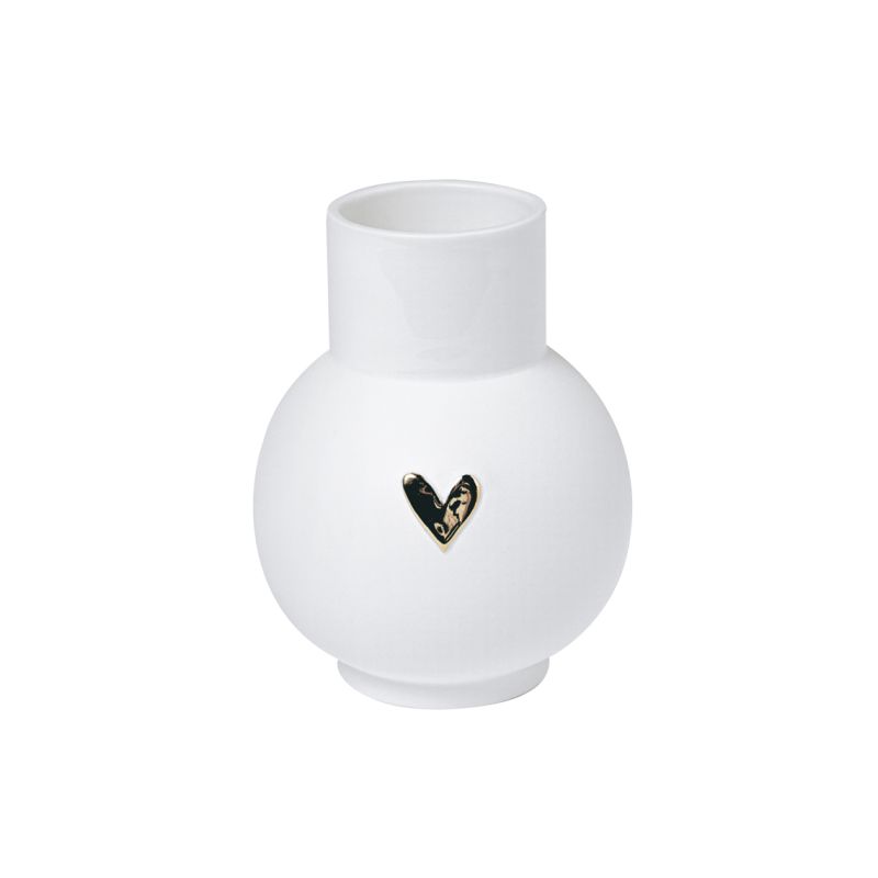 "Herz gold" Lovely Kugelvase Räder