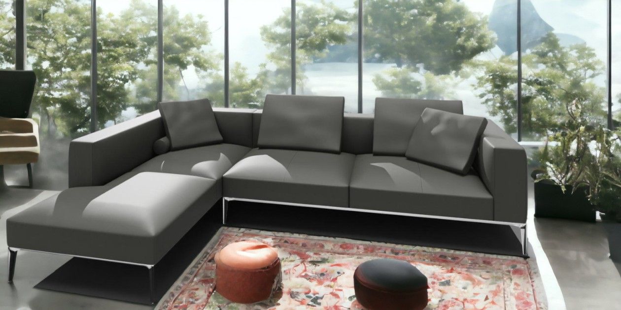 Jaan Living 3 Sitzer Sofa mit 2 Rückenkissen, 2 Komfortkissen & 2 Komfortrollen Kombi Q21 Walter Knoll Stoff Garbo Moonlight