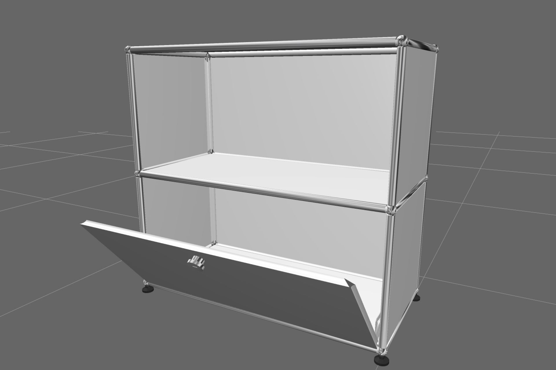 USM Haller Sideboard 1 Offen / 1 Klappe Reinweiß - FAST DELIVERY