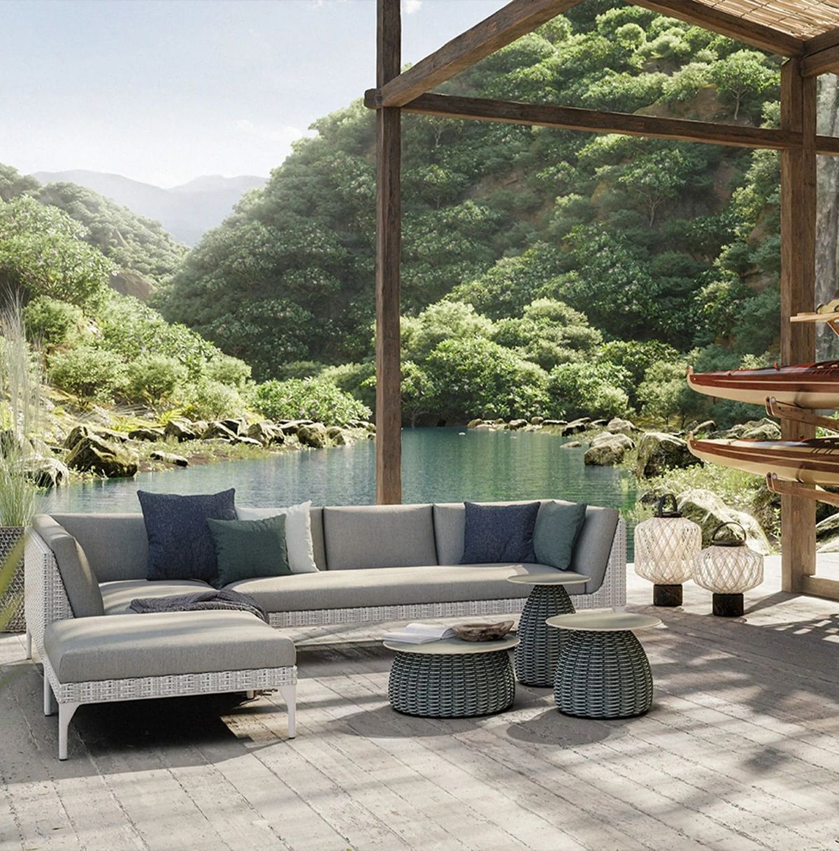 Mu Sofa 4-Sitzer Dedon