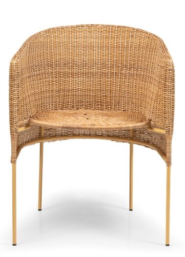 Caribe Natural Dining Chair Stuhl Outdoor ames Rohes Naturmaterial / Gelb