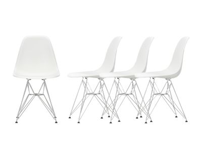 Aktion Eames Plastic Side Chair DSR Stuhl 4-er Set Vitra