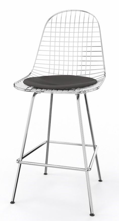 Eames Wire Bar Stool Barhocker High mit Sitzpolster Vitra 