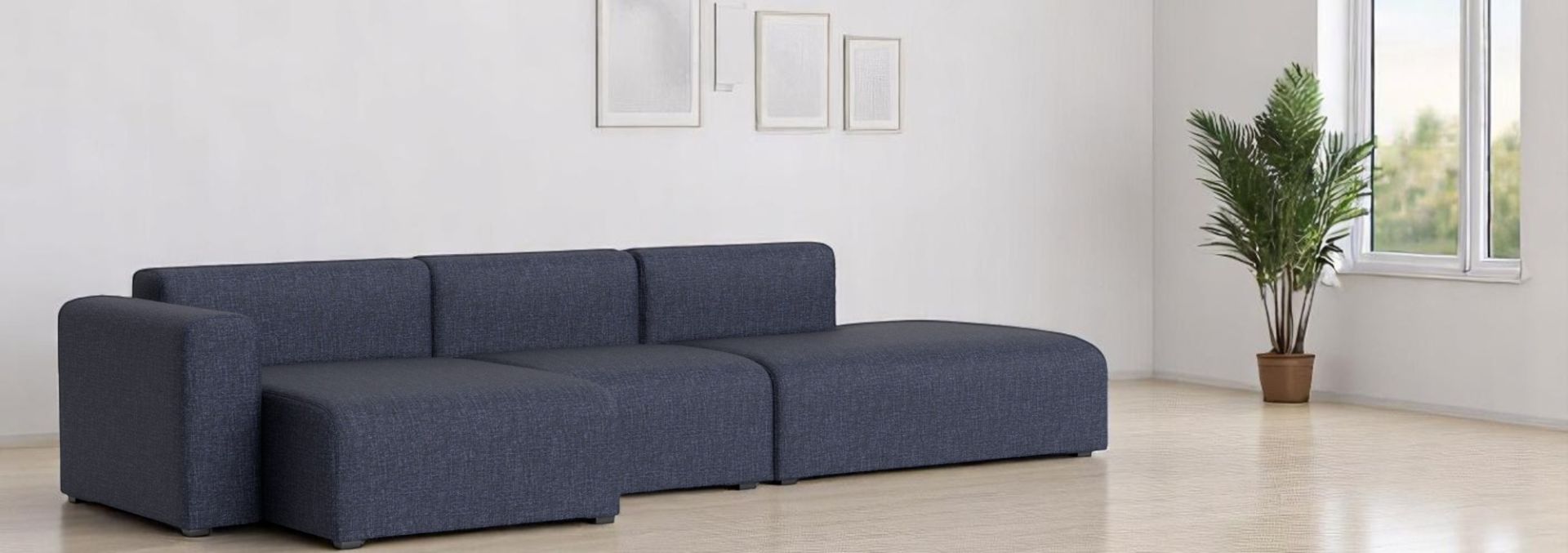 Mags Sofa 3-Sitzer Combination 4 Low Armrest mit Armlehne links Hay  
