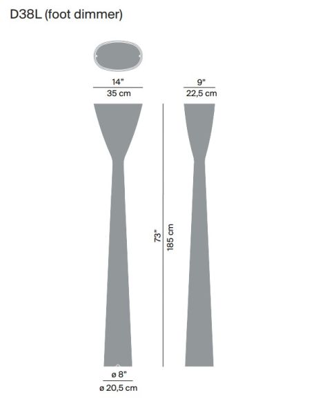 D38L Carrara LED Stehleuchte Luceplan