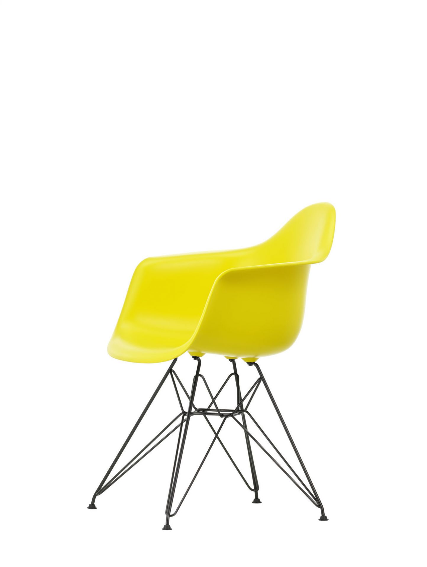 Eames Plastic Arm Chair DAR Stuhl Vitra Verchromt - Grün
