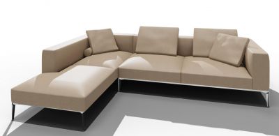 Jaan Living 3 Sitzer Sofa mit 2 Rückenkissen, 2 Komfortkissen & 2 Komfortrollen Kombi Q21 Walter Knoll 