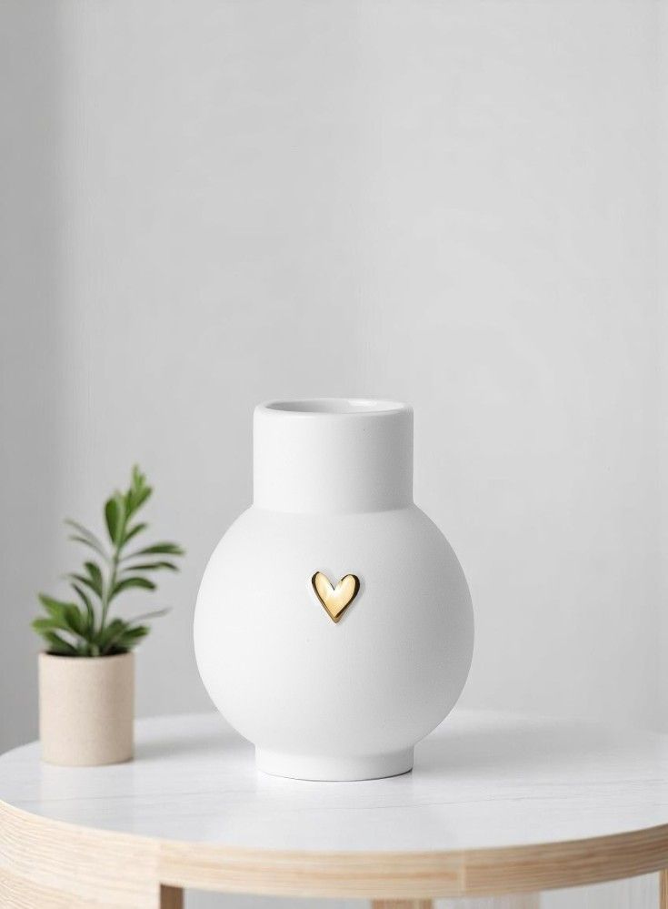 Lovely Mini Kugelvase Herz Gold Räder