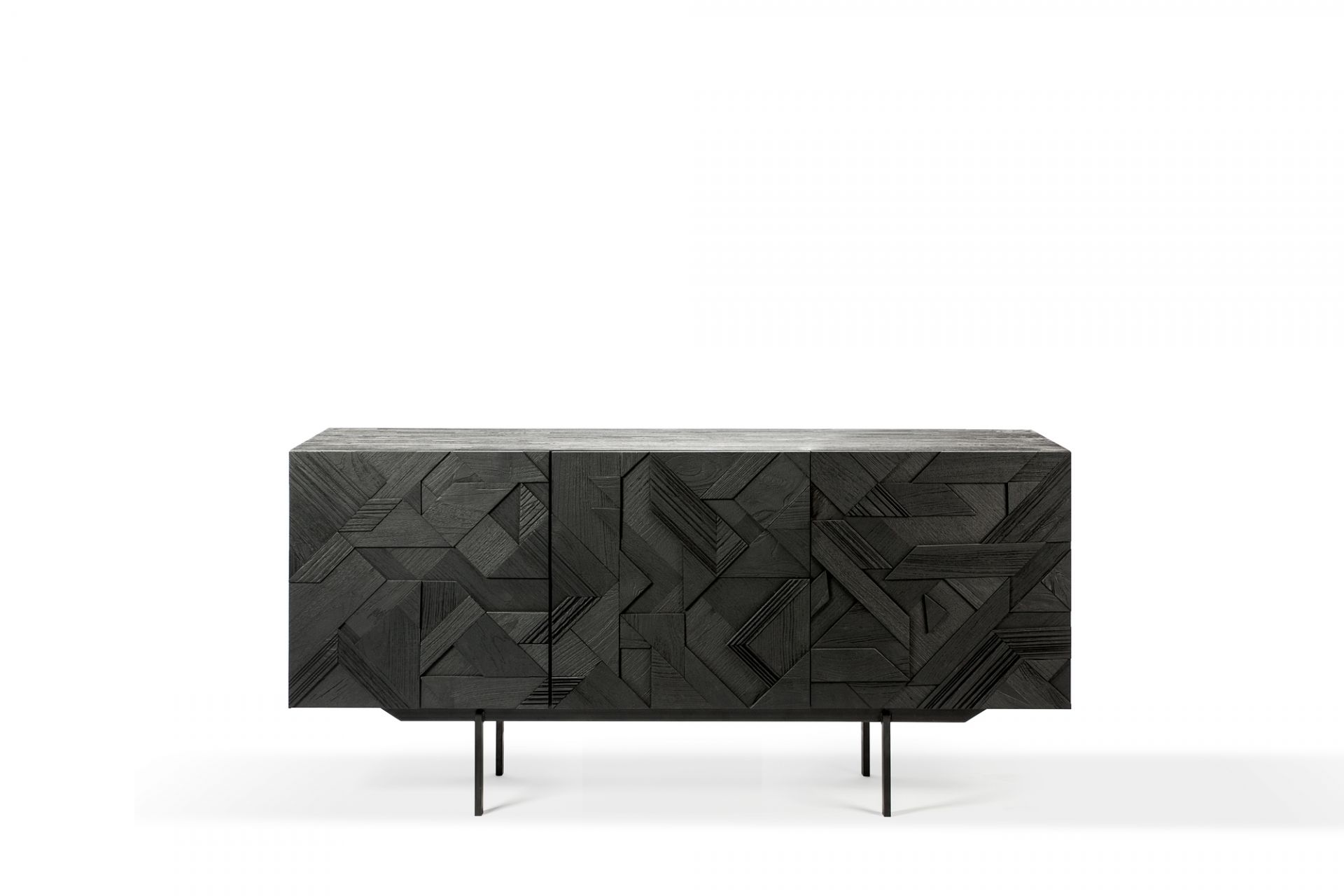 Graphic Anrichte 3 Türen Teak schwarz Ethnicraft