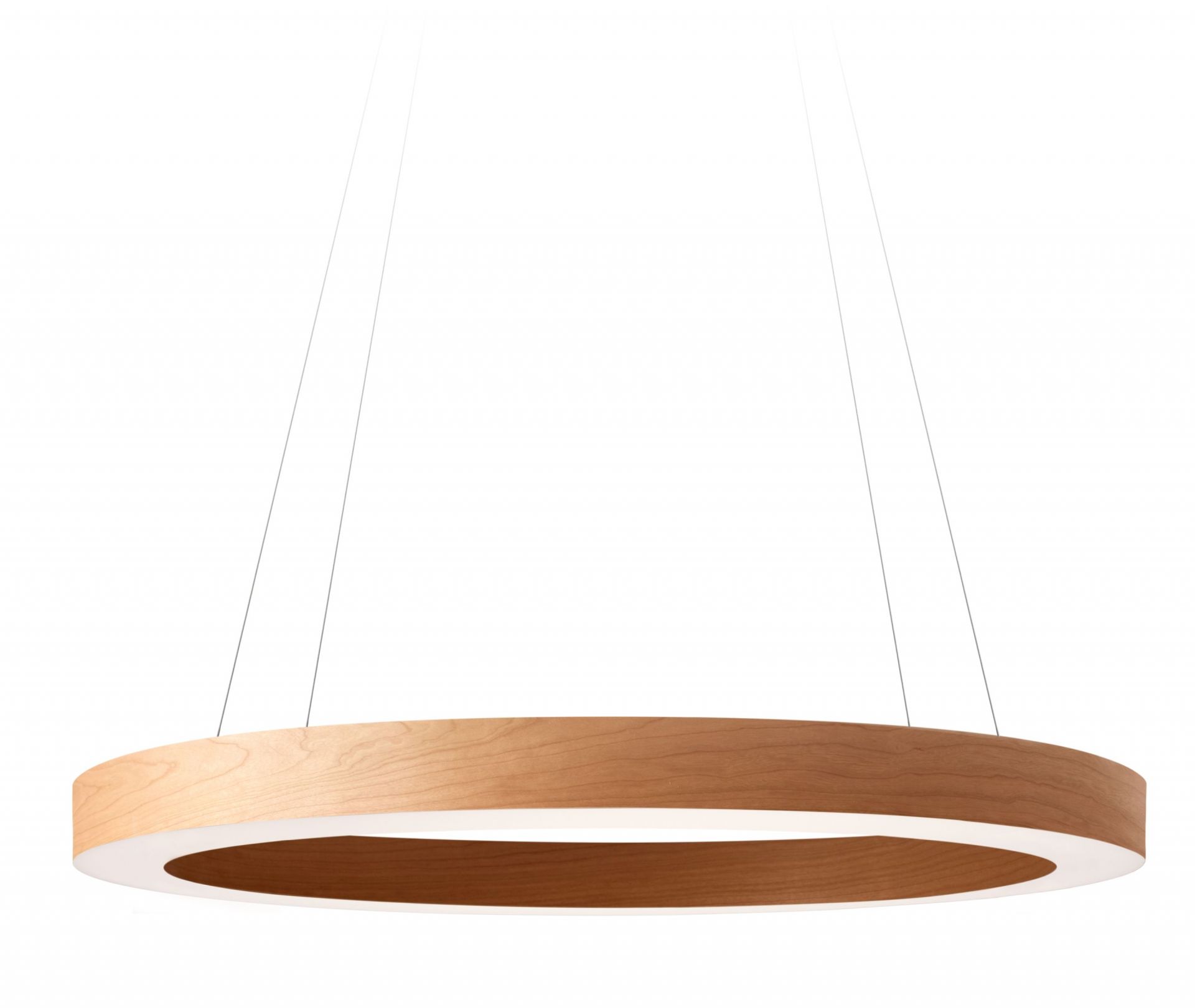 Oh!-Line Pendelleuchte von LZF Lamps, ø 60 cm, Kirsche Natur, moderne Holzlampe.