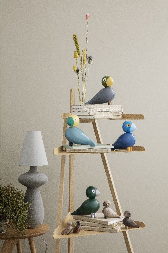 Songbirds Singvögel Holzfigur Nachtigall Kay Bojesen