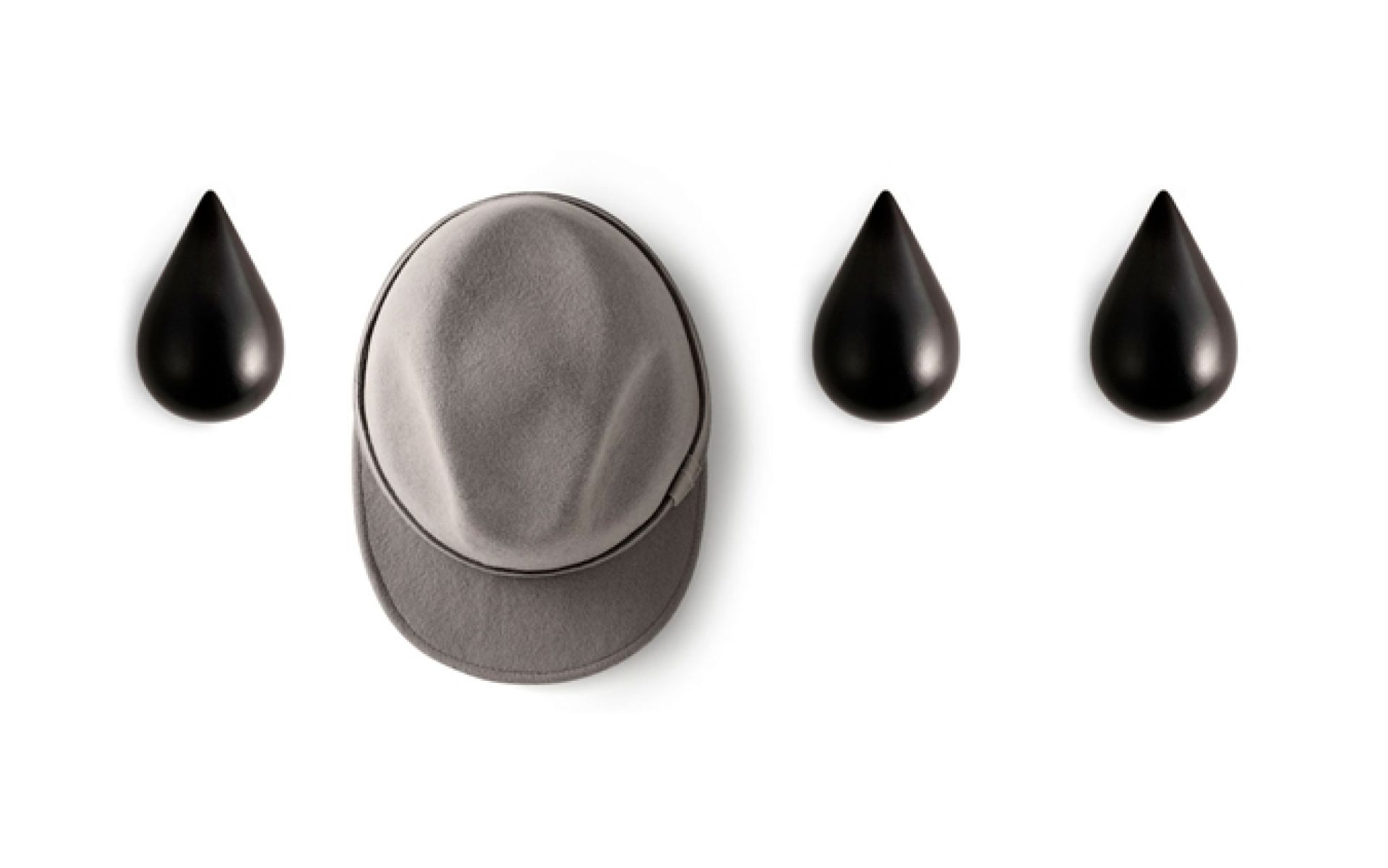 Dropit Hooks 2er Pack Garderobenhaken SCHWARZ / SMALL Normann Copenhagen EINZELSTÜCK