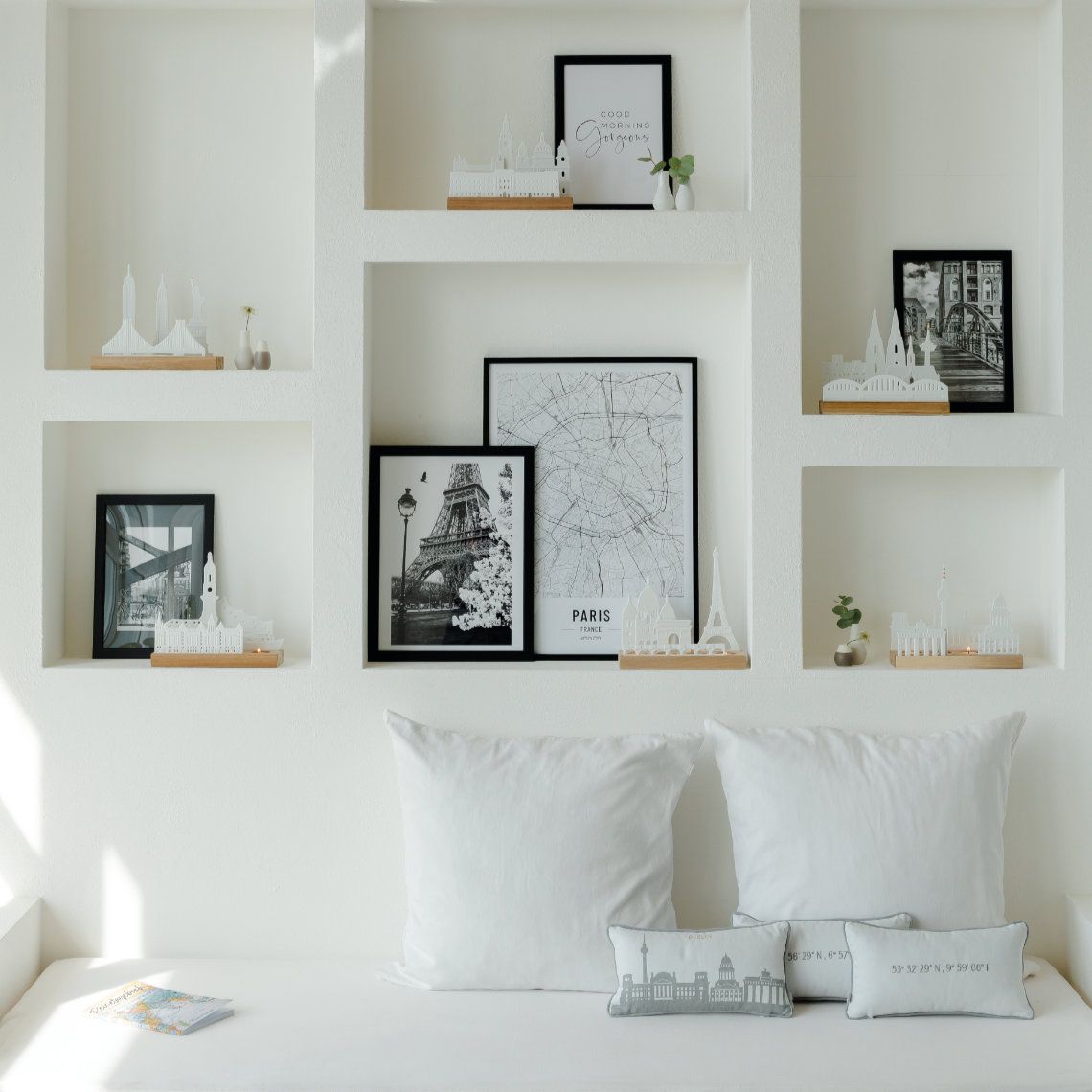 Lichtobjekt Stadtsilhouette Hamburg Räder