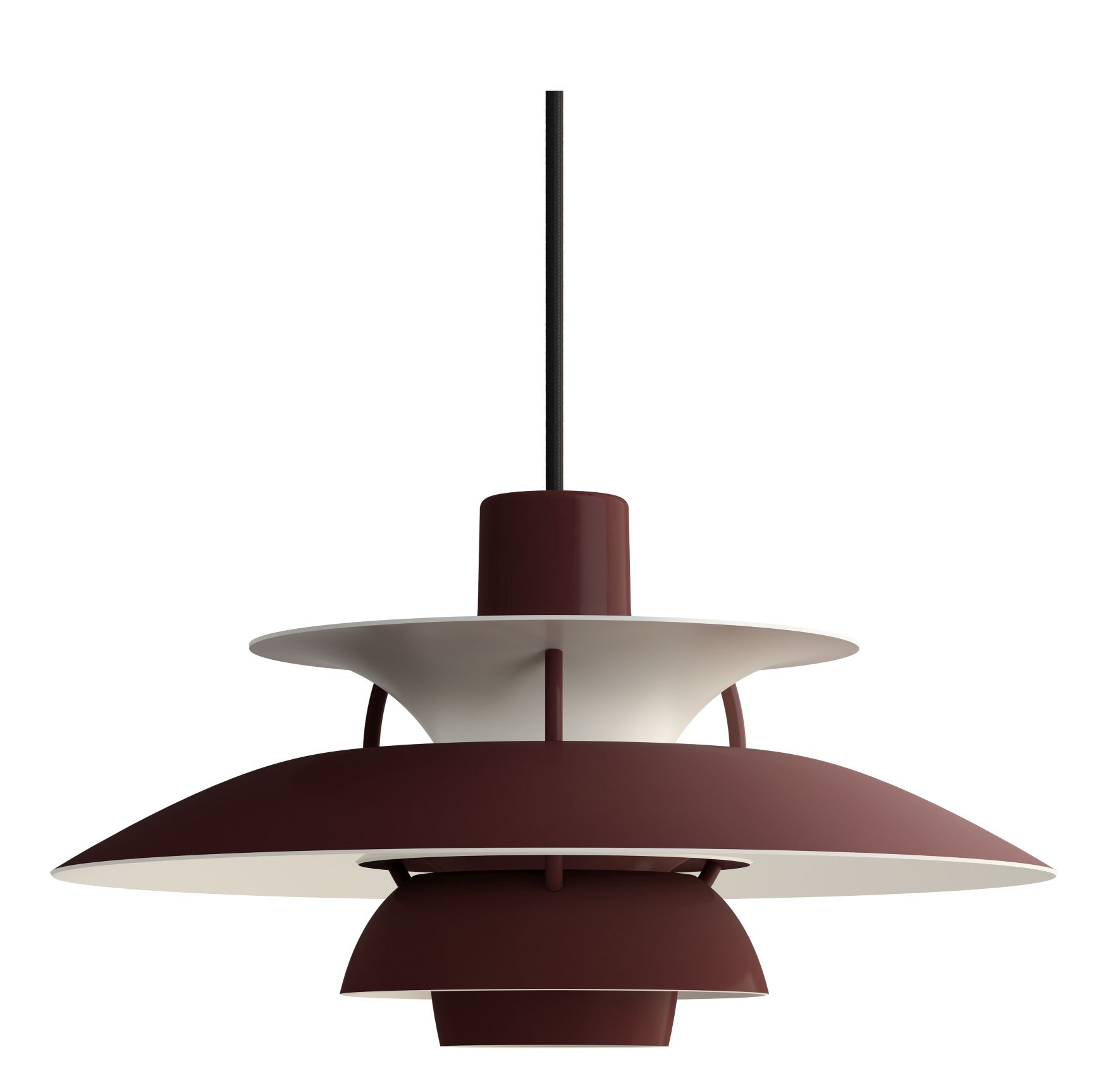 PH 5 Mini Monochrome Pendelleuchte Louis Poulsen Burgundy