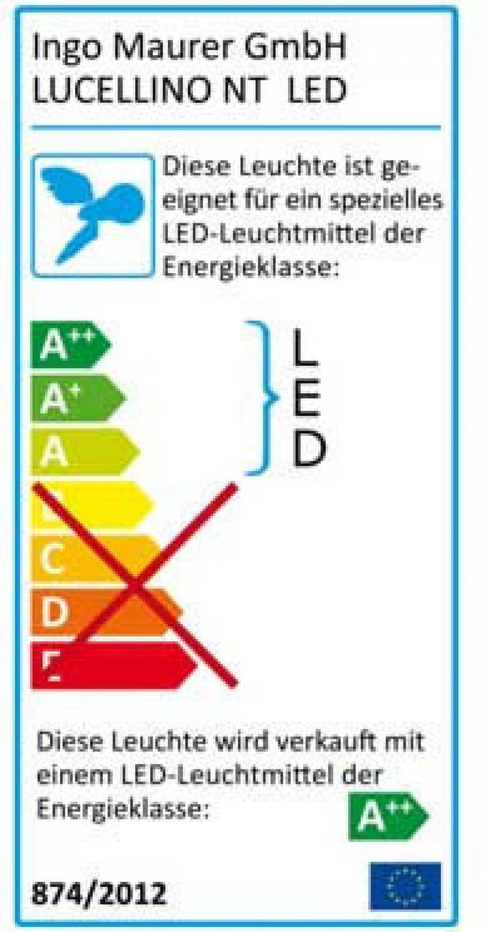Lucellino NT LED Wandleuchte Ingo Maurer
