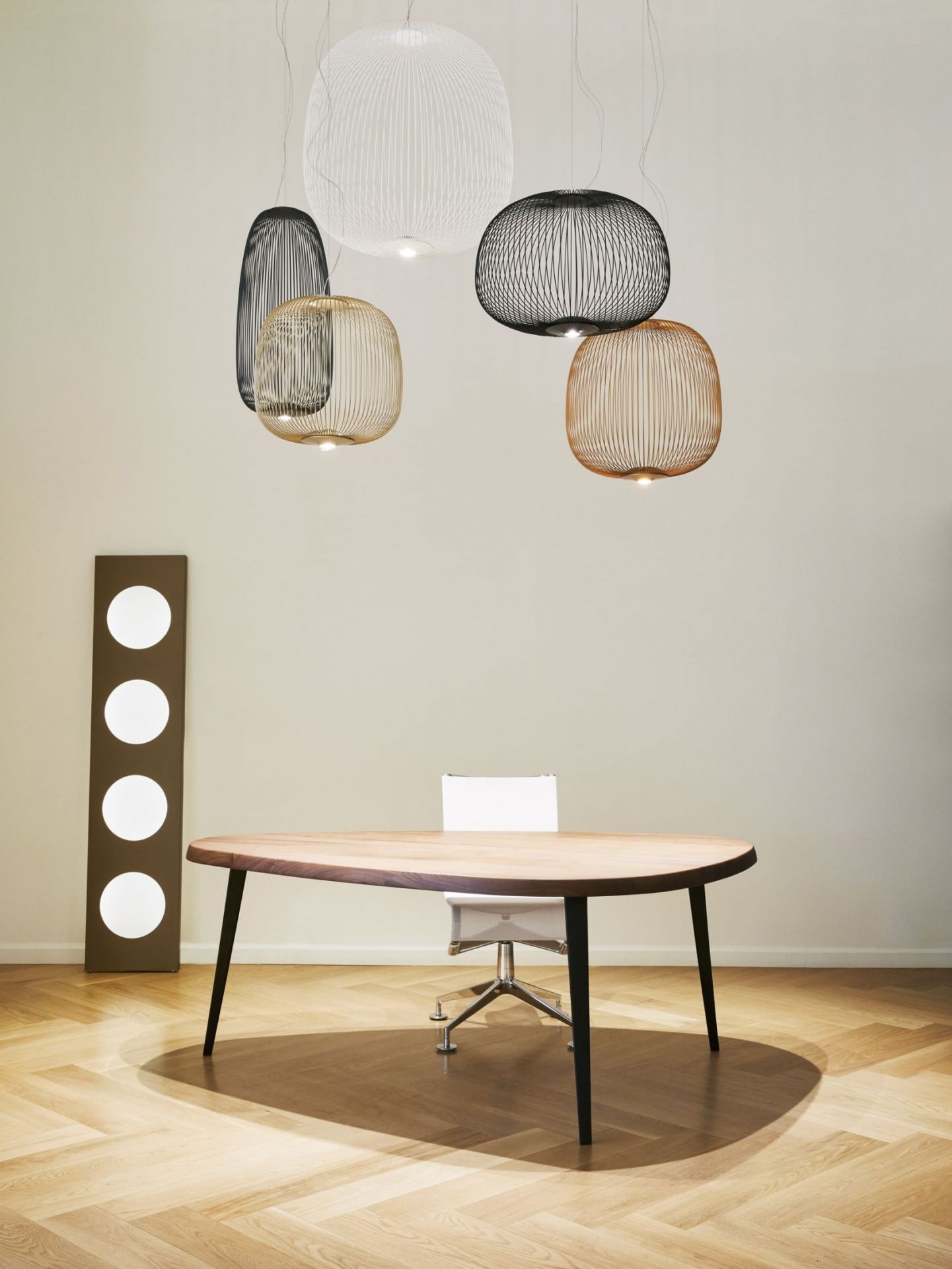 Spokes 2 piccola Pendelleuchte weiß Foscarini