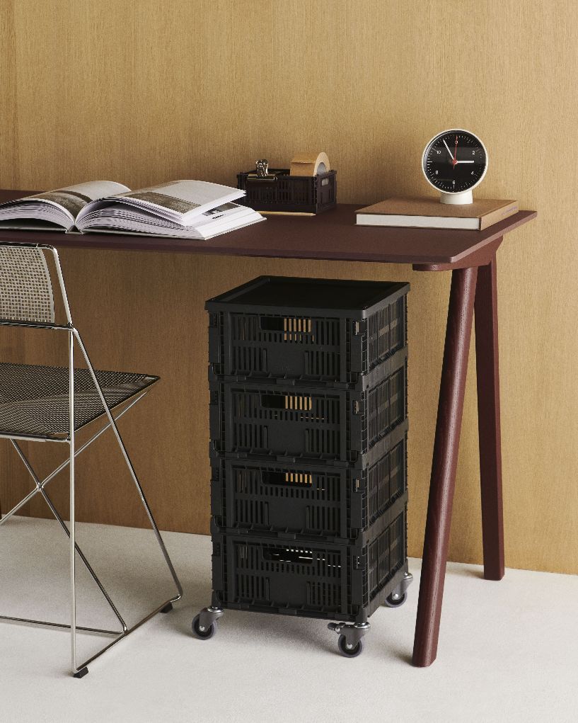 Table Clock Dual-function Tischuhr / Wanduhr Hay Rot