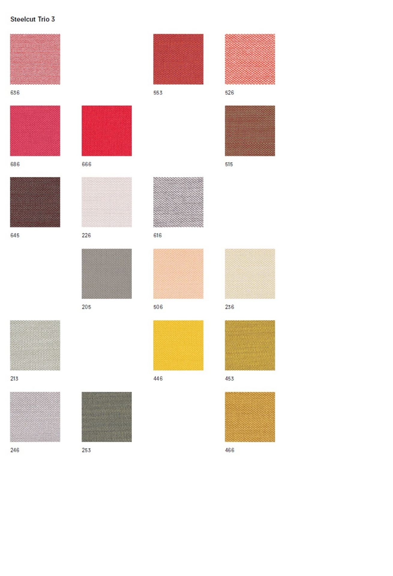 Stoffmusterkarte Steelcut Trio Kvadrat