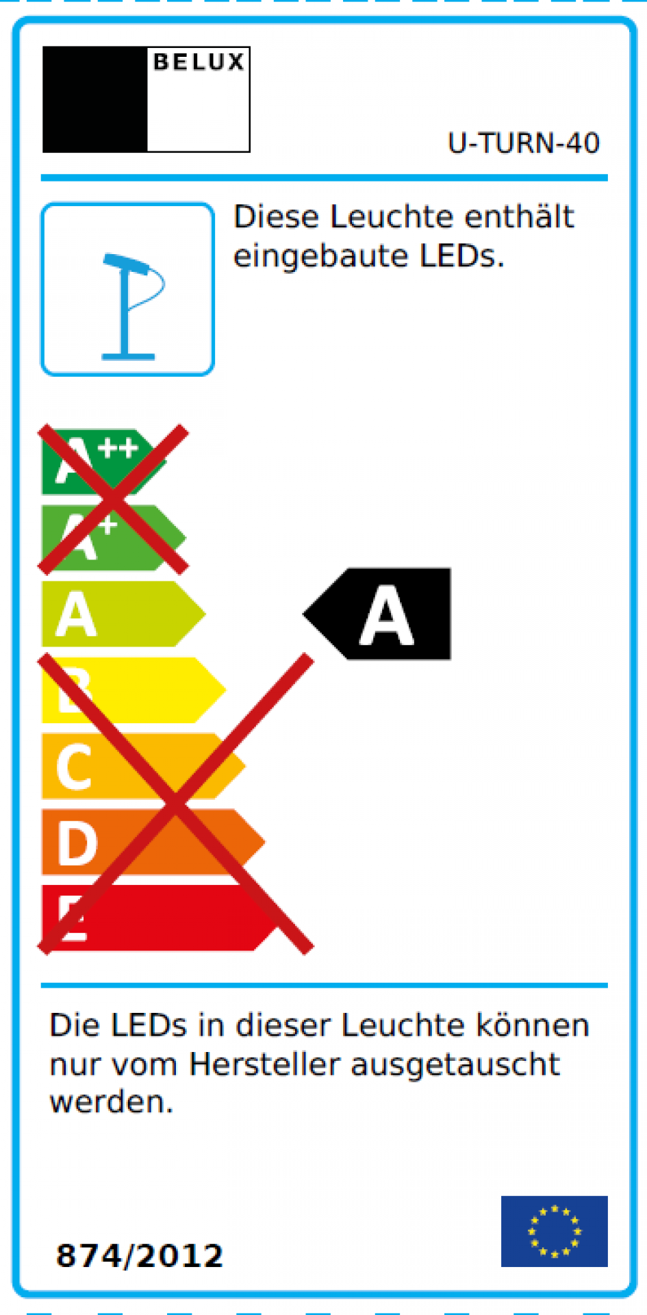 U-Turn Tischleuchte Belux