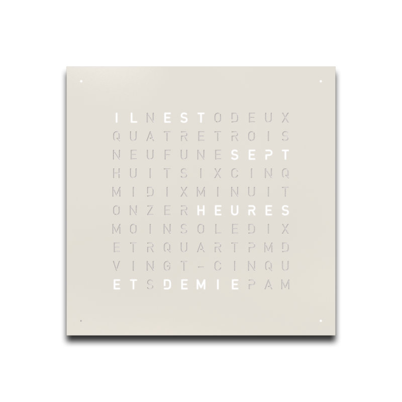 Frontcover für Earth 45 Wanduhr / Zeitobjekt Französisch QLOCKTWO