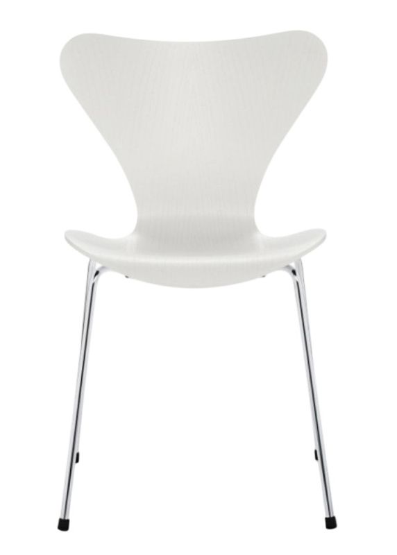 Siebener / Serie Stuhl 3107 Esche WEISS Fritz Hansen EINZELSTÜCK