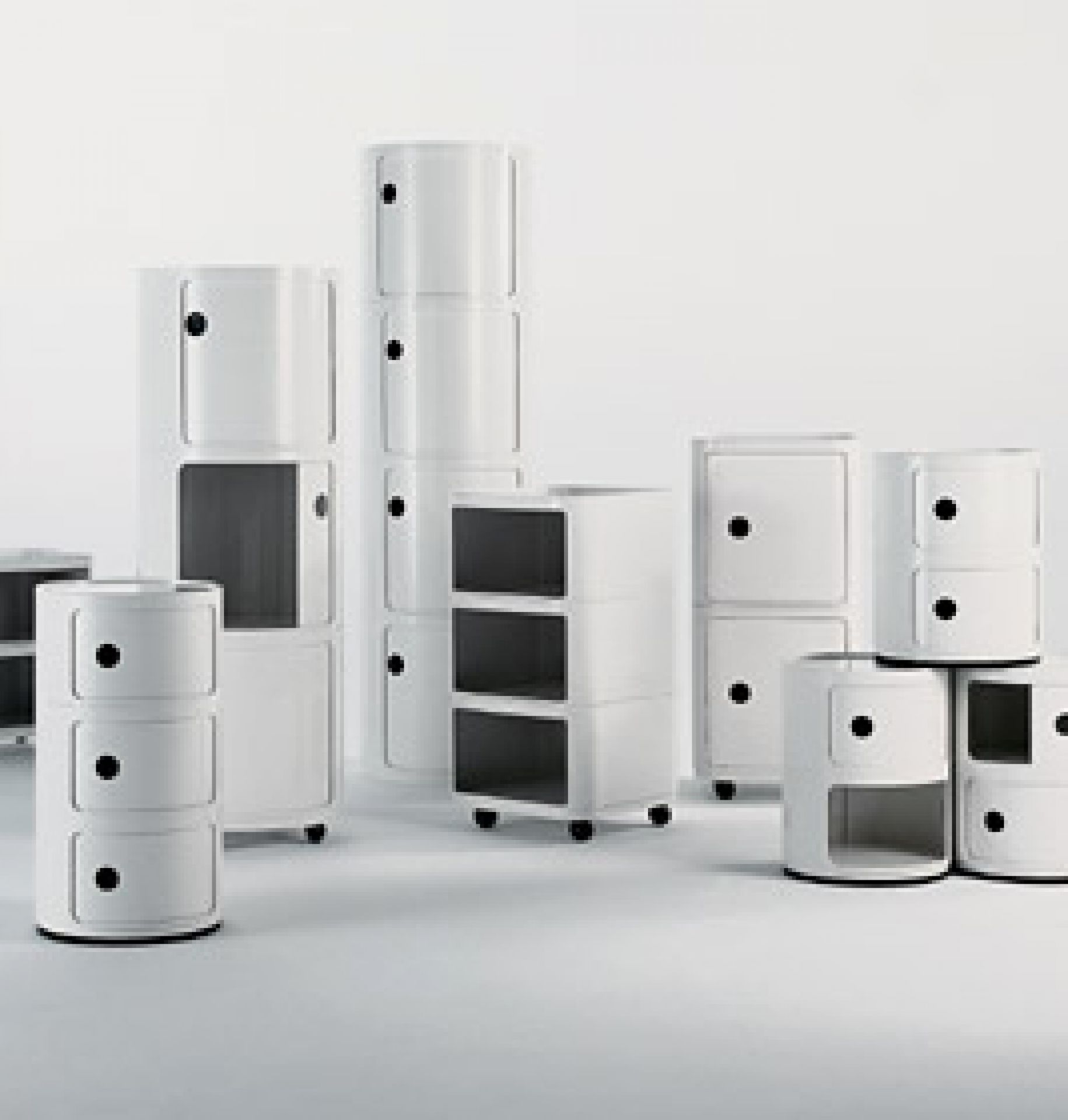 Componibili 4953 - rundes Element niedrig Kartell