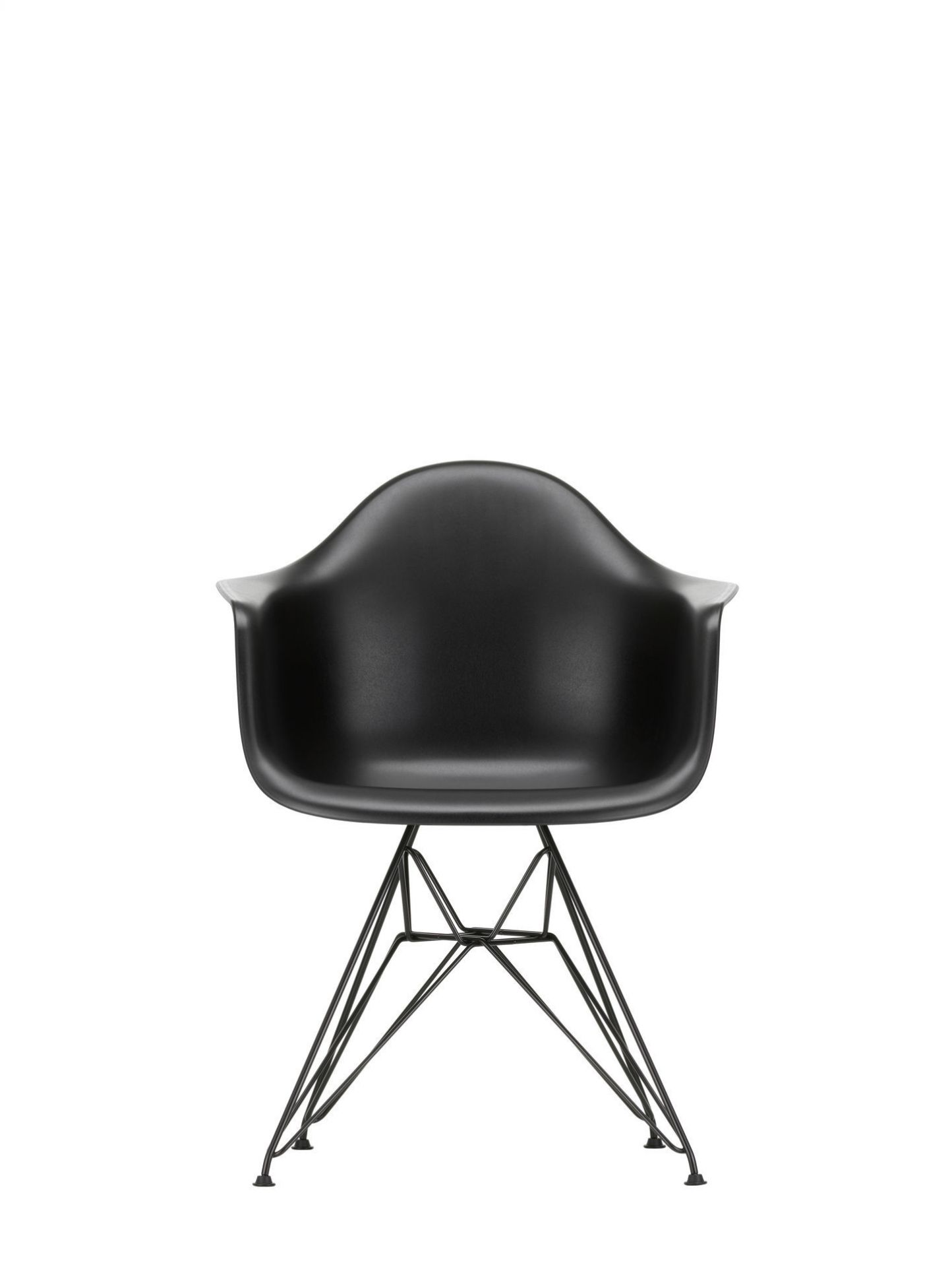 Vitra Eames Plastic Arm Chair DAR Stuhl Vitra Verchromt - Meerblau