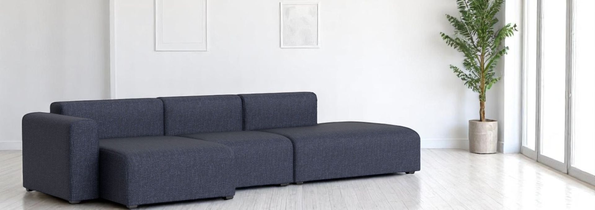 Mags Sofa 3-Sitzer Combination 4 Low Armrest mit Armlehne links Hay  