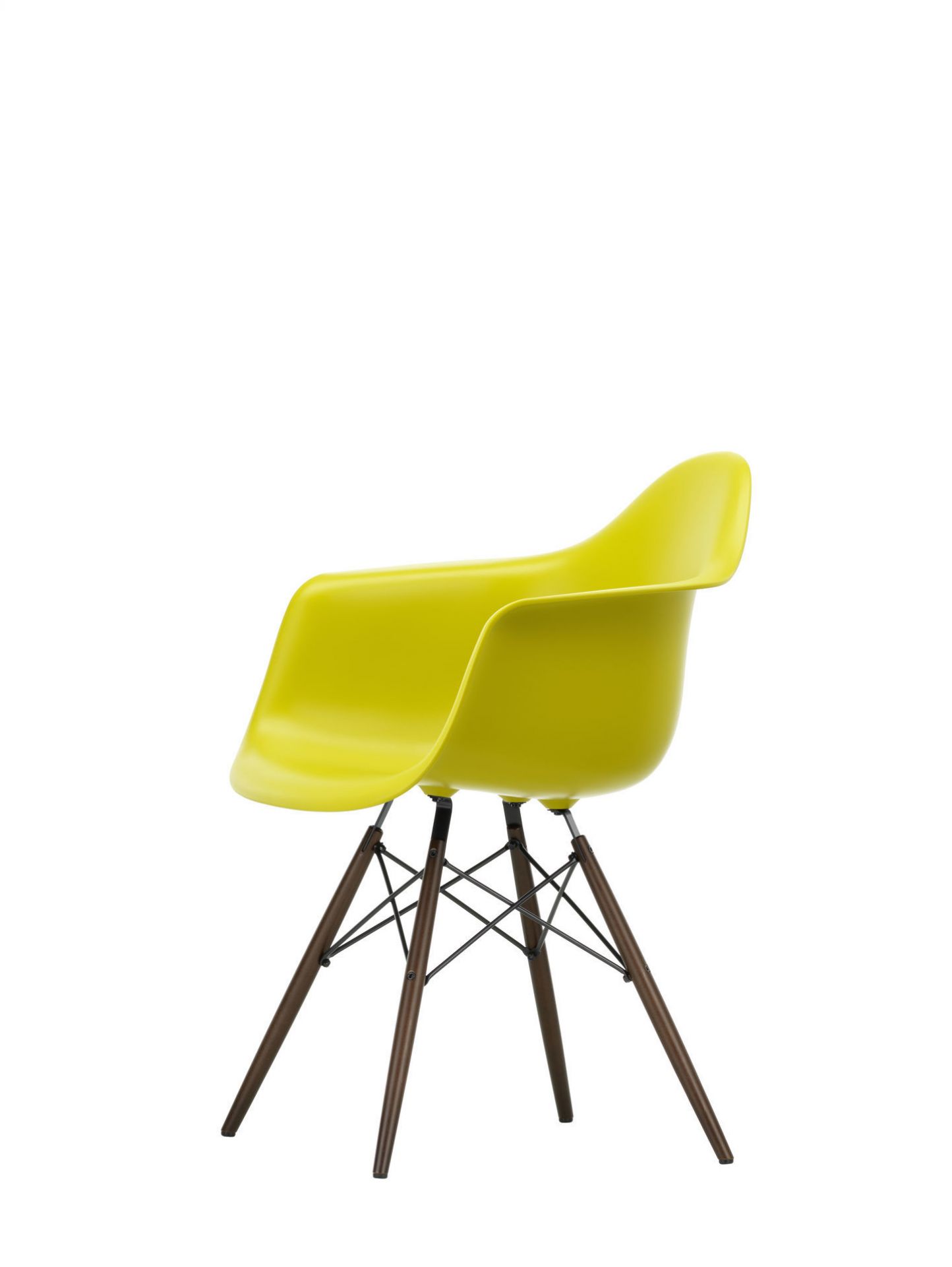 Eames Plastic Arm Chair DAW Stuhl Vitra Ahorn gelblich - Meerblau