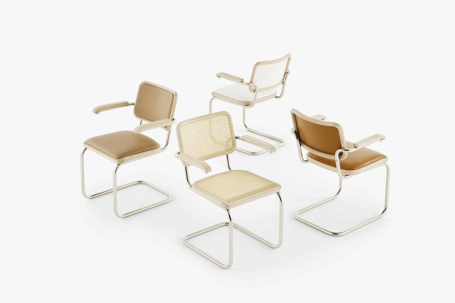 JS. Thonet by Jil Sander S 64 P / S64P Freischwinger Thonet