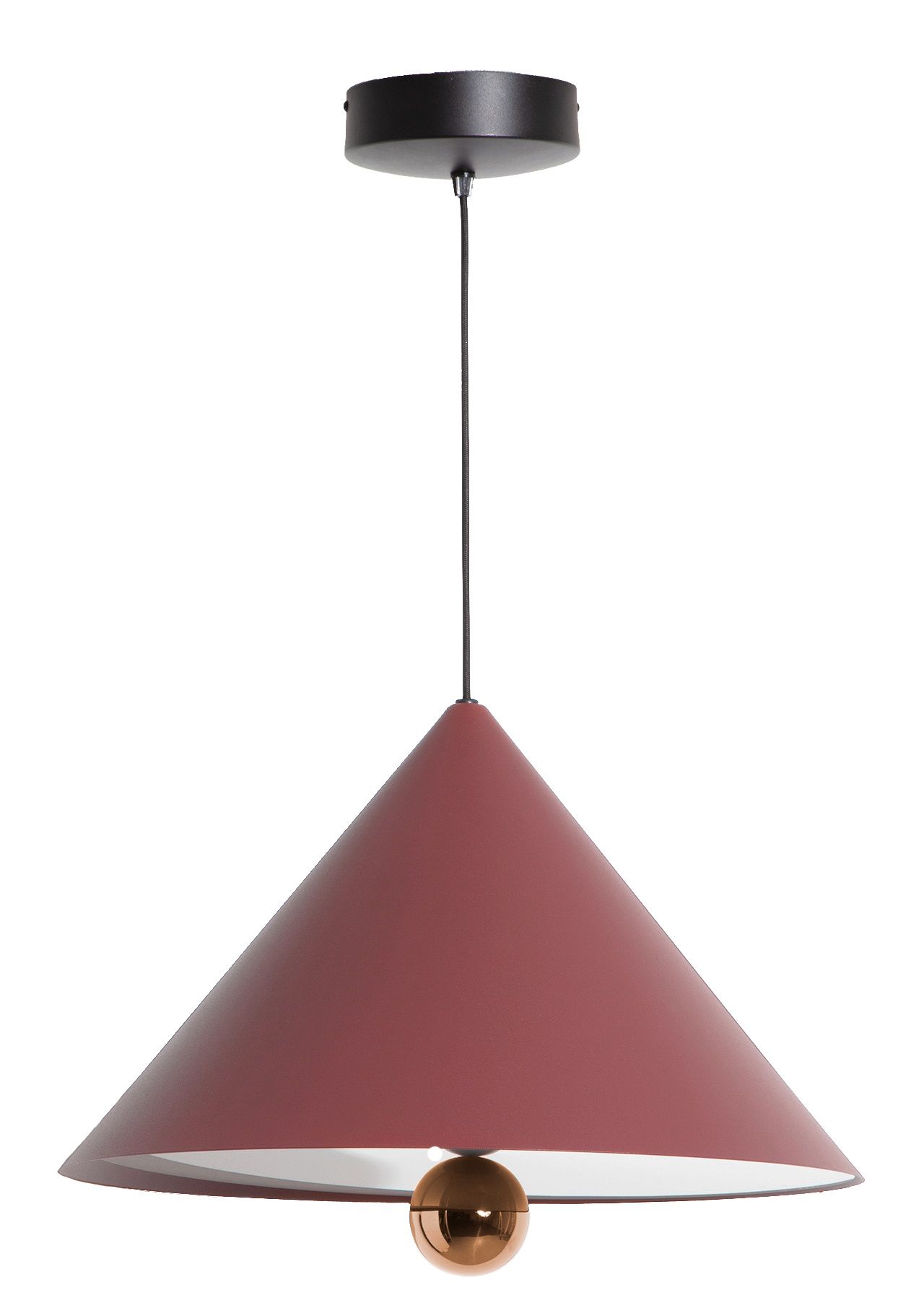 Cherry Pendant light Pendelleuchte L Petite Friture Braunrot