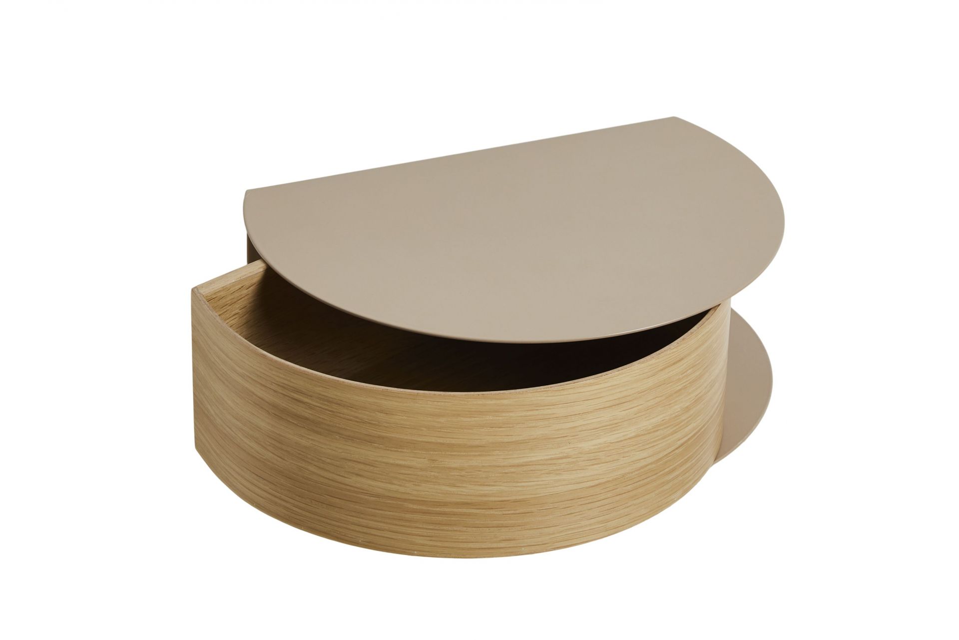 Wallie Wandschublade Regal grau-beige Woud