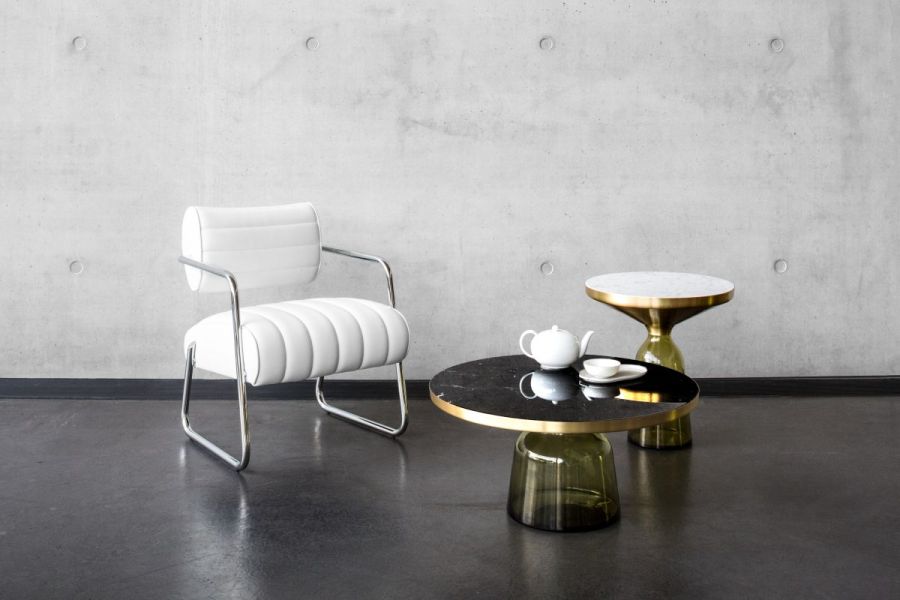 Bell Side Table Beistelltisch Messing Olivgrün ClassiCon