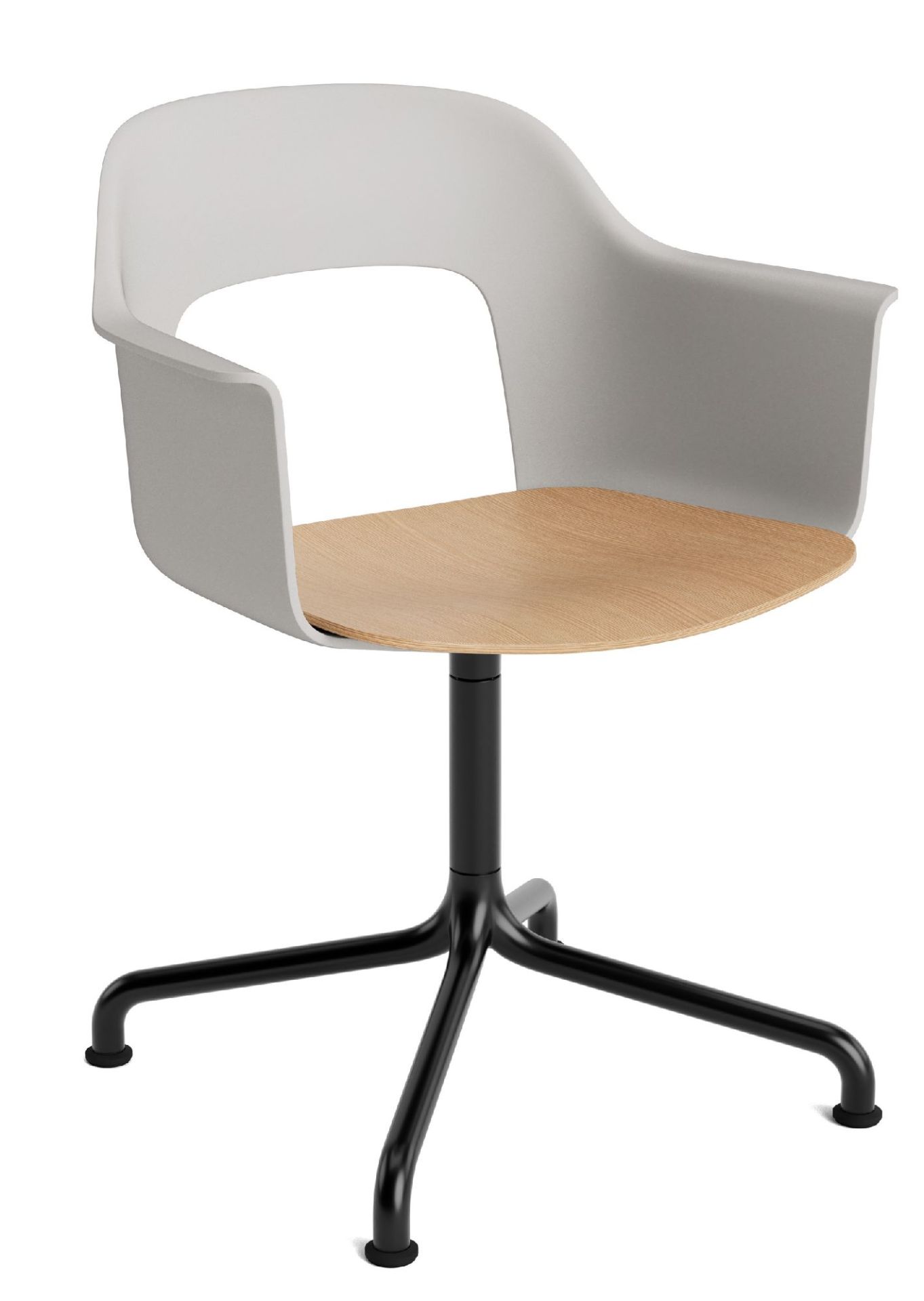 Layout Armchair 252 Armlehnstuhl 4-Sternfuß Drehfuß mit gebogenem Fußkreuz Hay