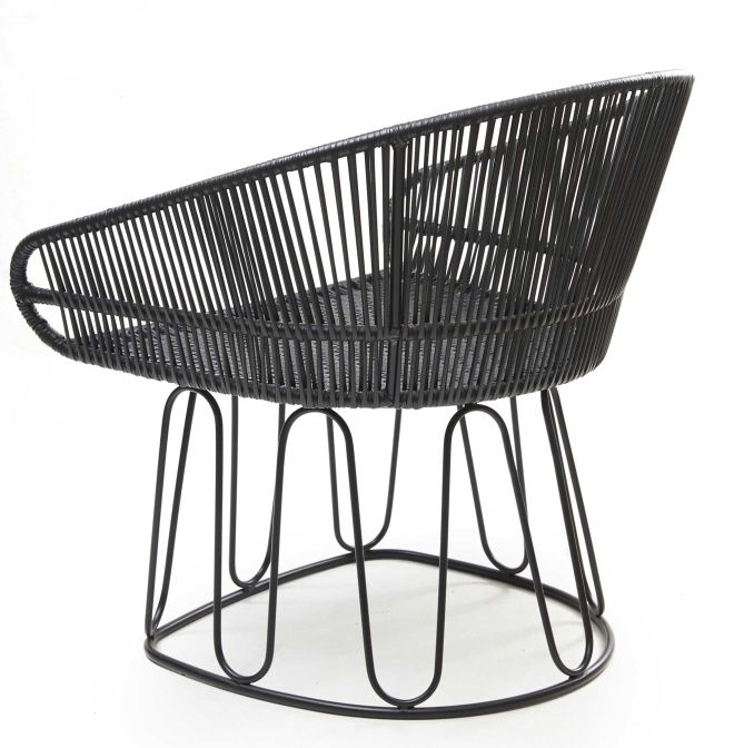 Circo Lounge Chair Loungesessel Outdoor ames Schwarz matt / Schwarz