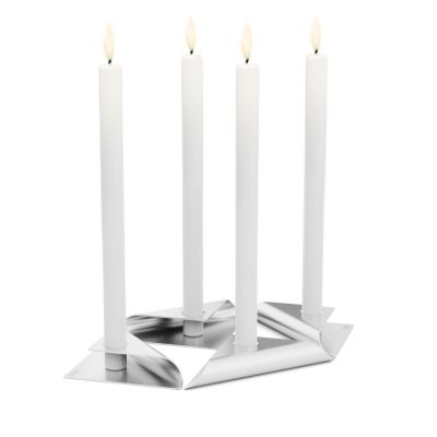 Square Candle Kerzenständer 4er Set silber Höfats EINZELSTÜCK