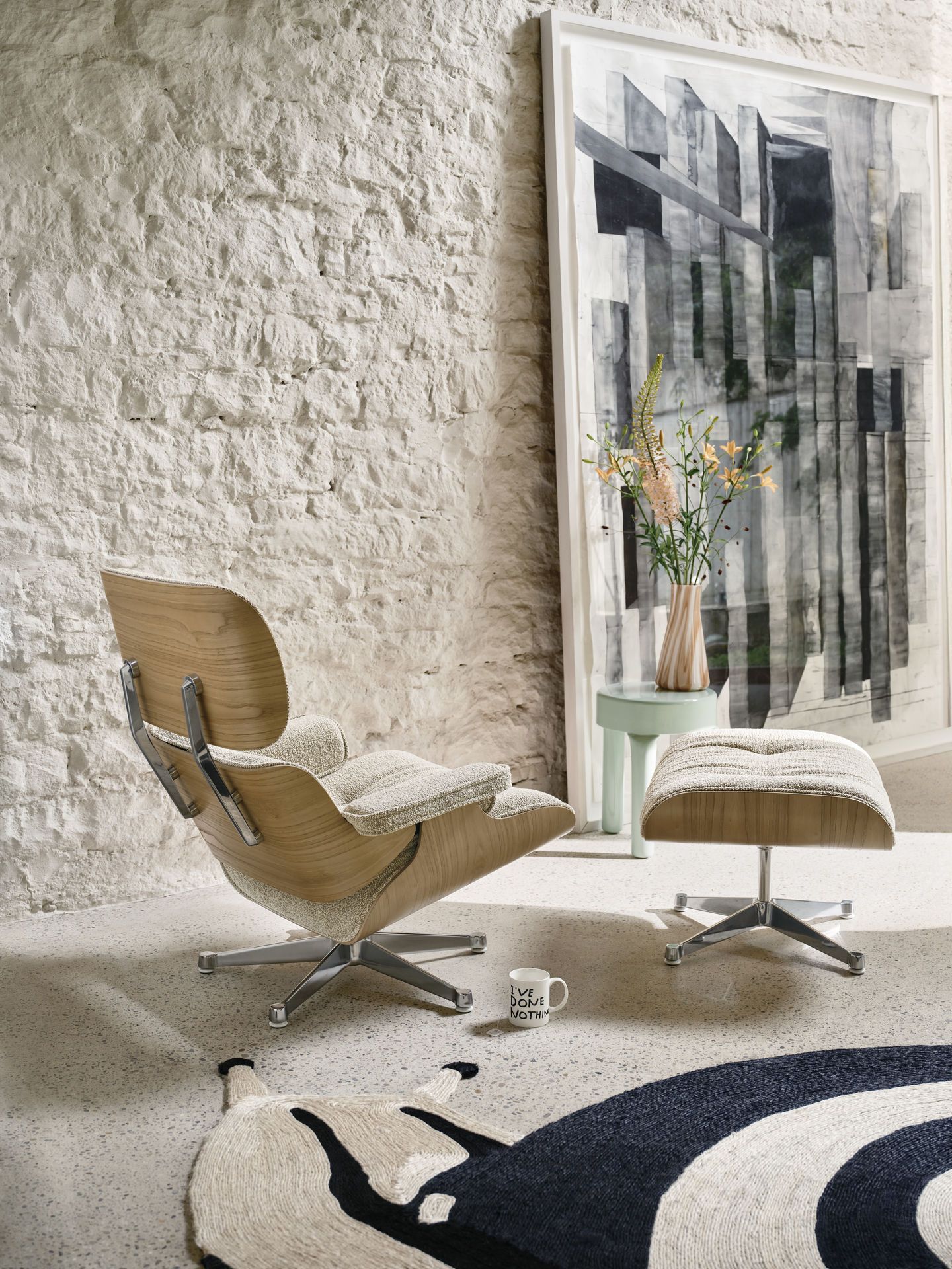 Eames Lounge Chair & Ottoman Sessel KONFIGURATOR Leder Premium F / Leder Natural Vitra