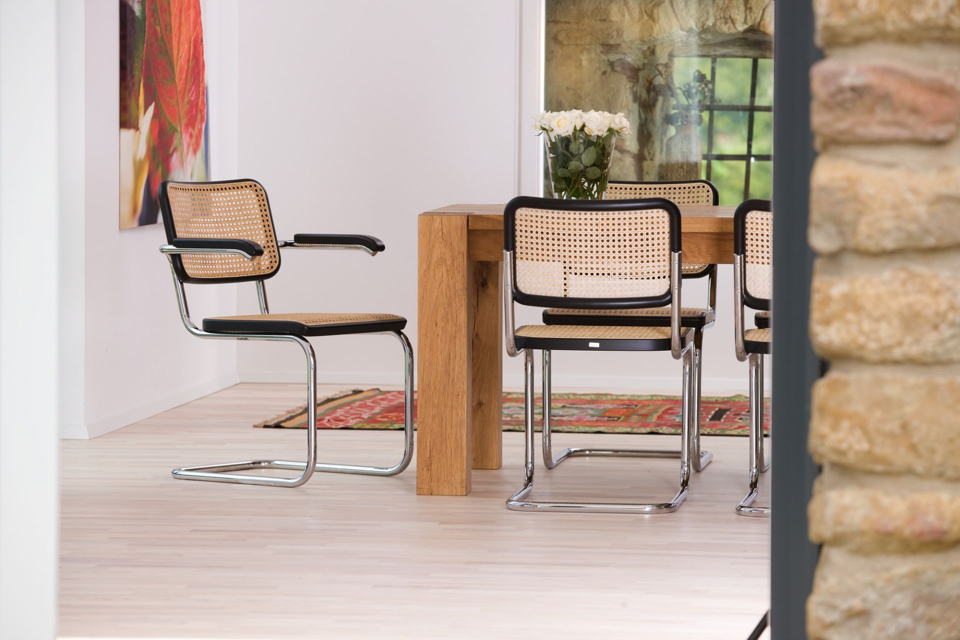 S 64 V Stahlrohr Klassiker Freischwinger Thonet Schwarz - Chrom