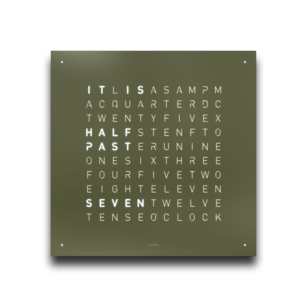 Frontcover für Earth 45 Wanduhr / Zeitobjekt Englisch QLOCKTWO