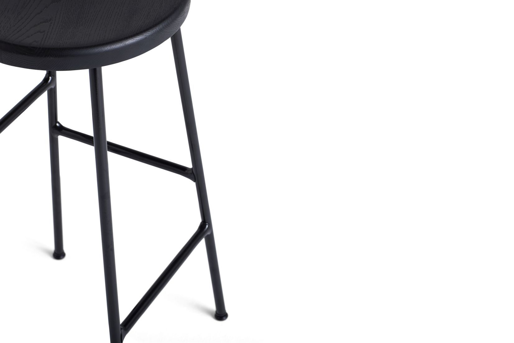 Cornet Bar Stool Low Barhocker H 65 cm Hay Stahl Soft schwarz pulverbeschichtet / Soft schwarz gebeizte Eiche