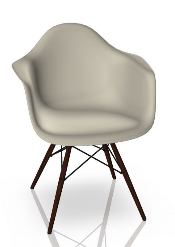 Eames Plastic Arm Chair DAW Stuhl Vitra Ahorn dunkel Kieselstein