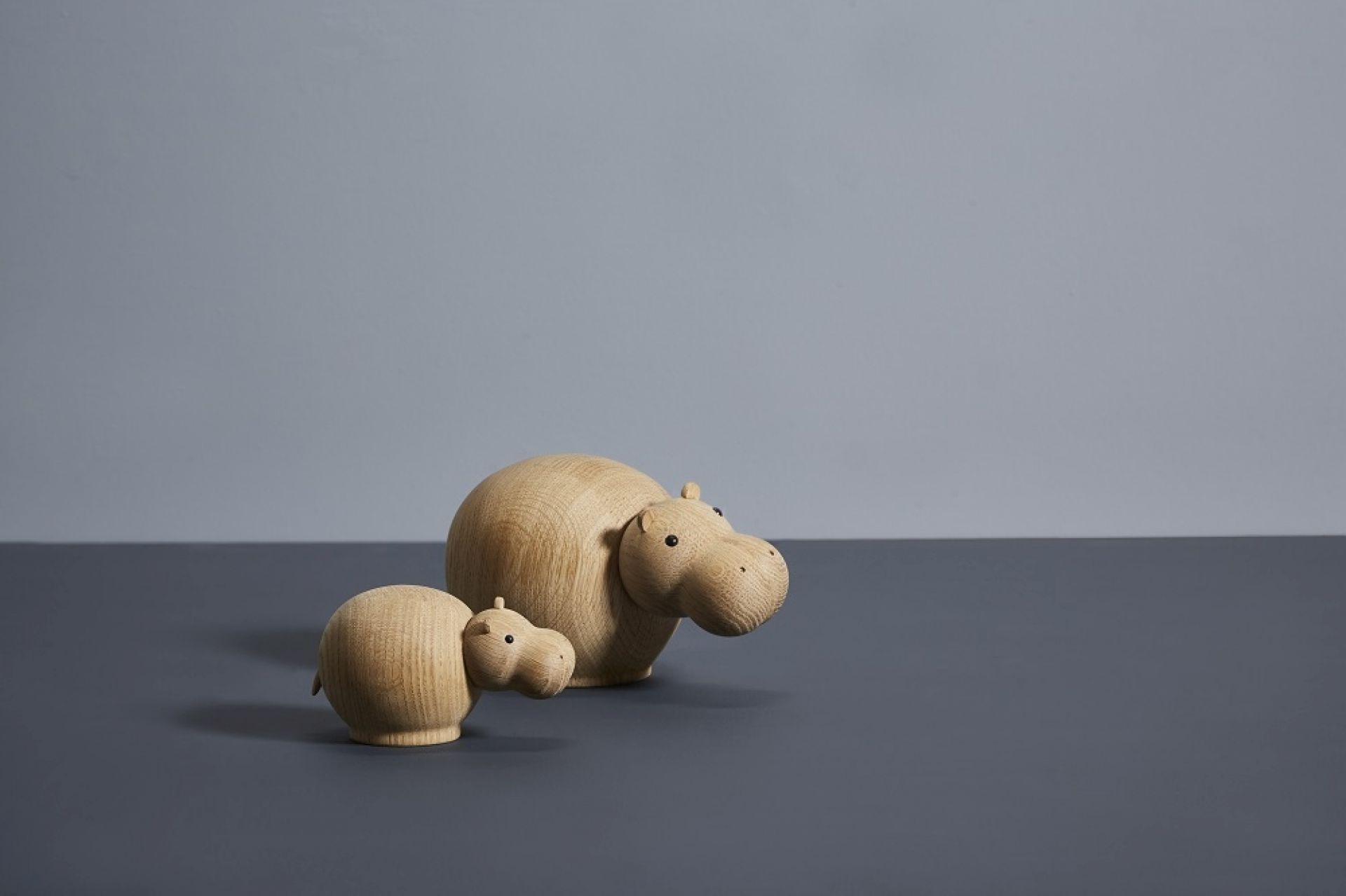 Hibo Hippopotamus Nilpferd Holzfigur medium Woud EINZELSTÜCK