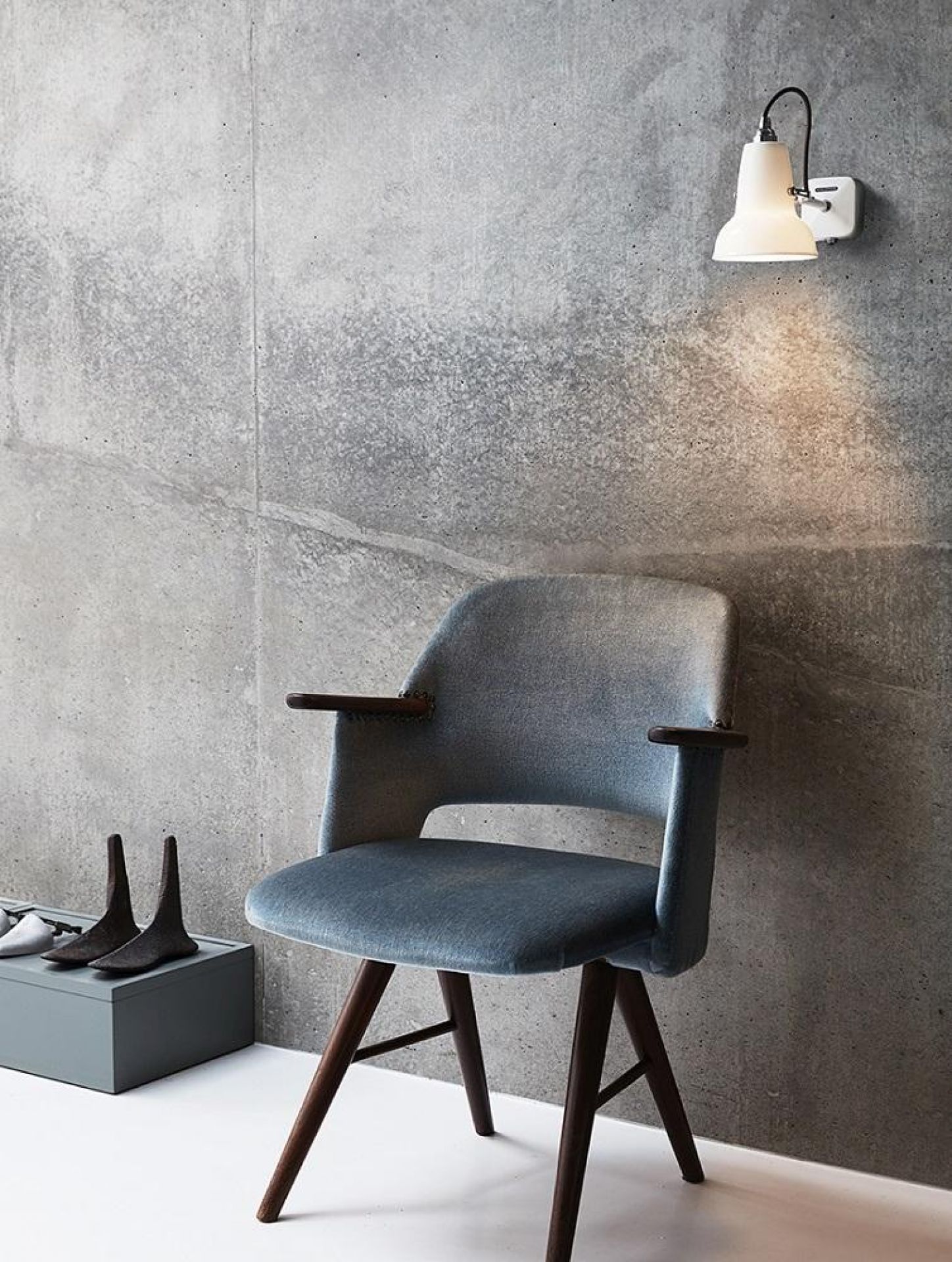Original 1227 Mini Wall Light Wandleuchte Anglepoise Keramik weiß