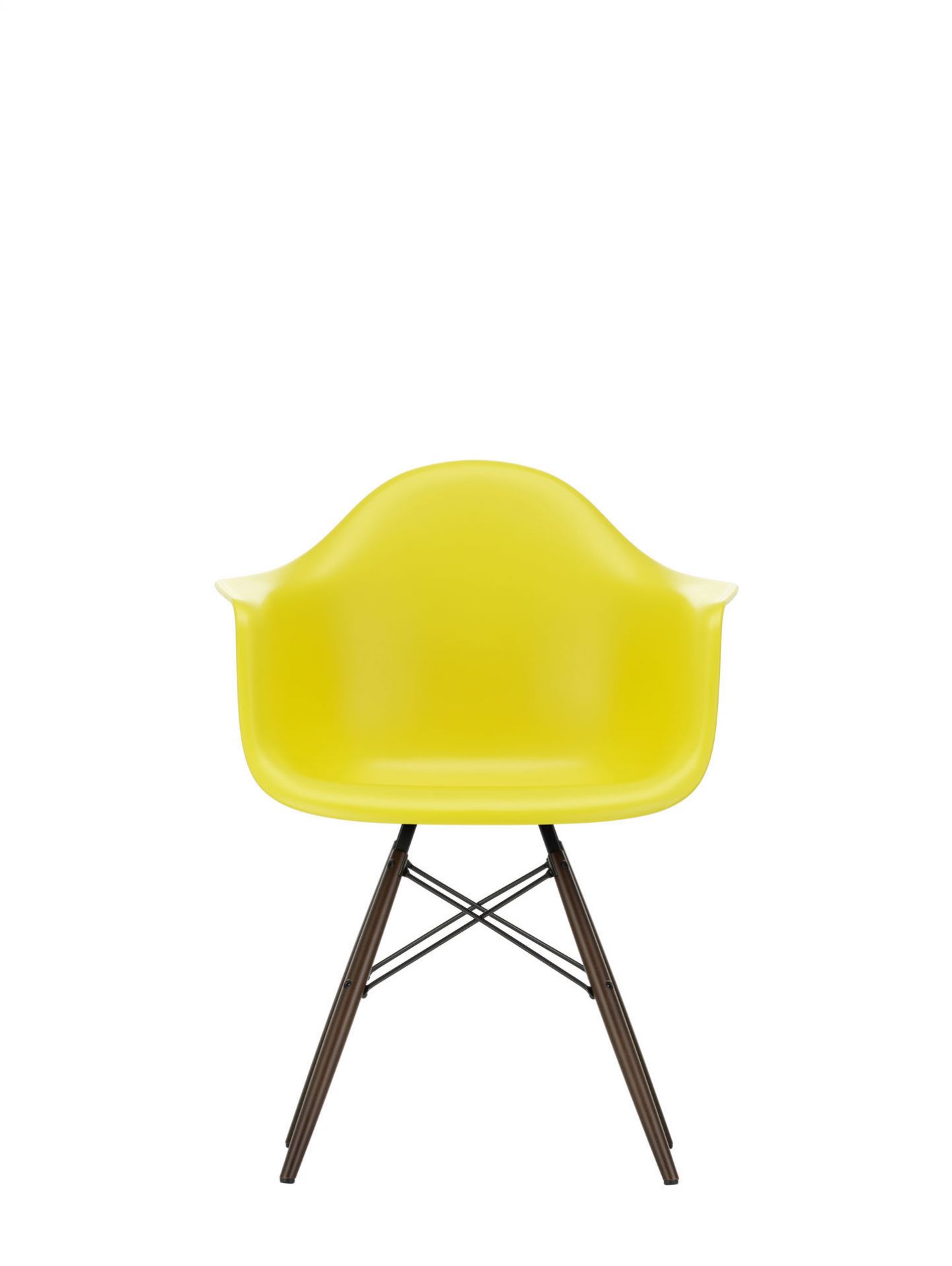 Eames Plastic Arm Chair DAW Stuhl Ahorn Gelblich / Cotton white Vitra EINZELSTÜCK