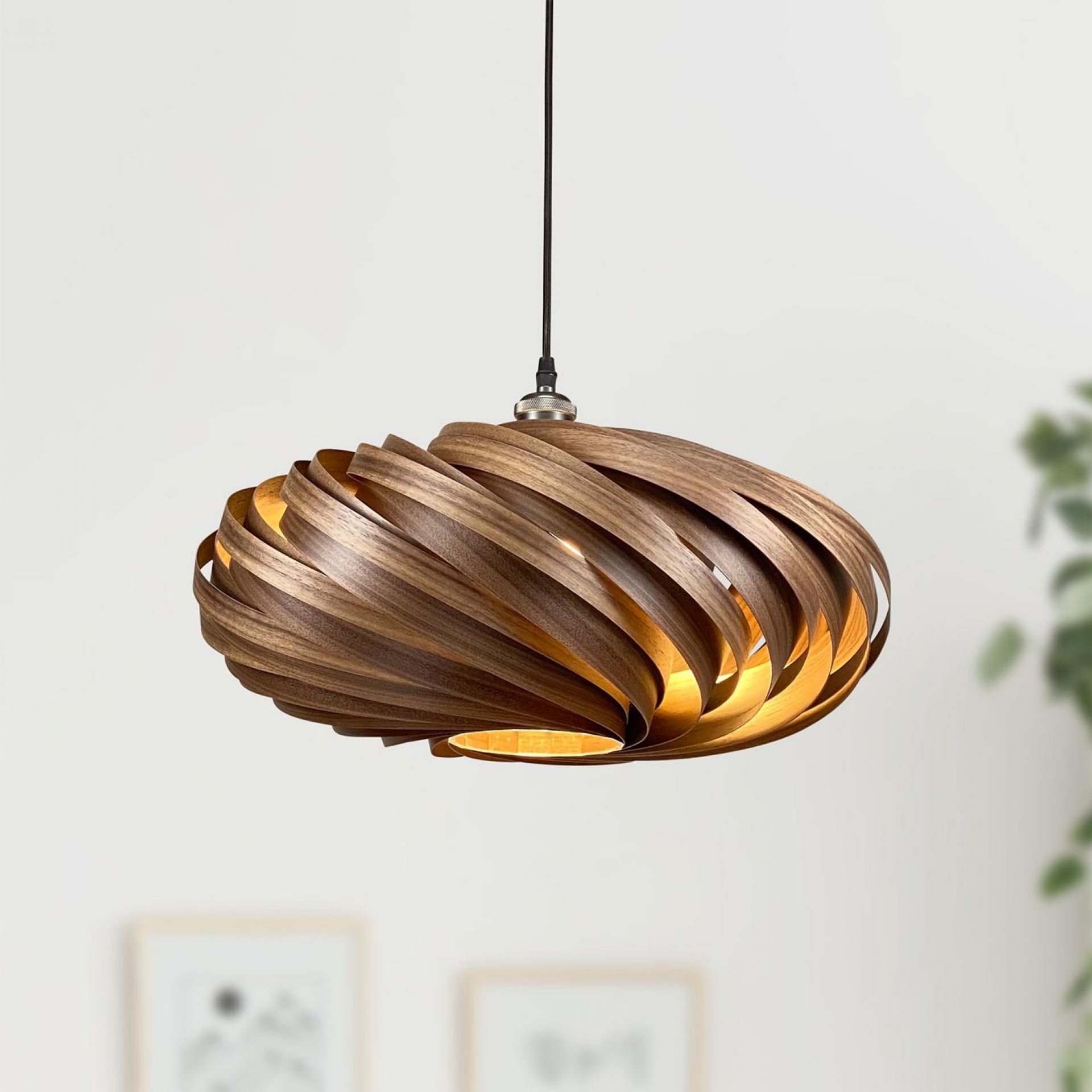 Veneria Hängeleuchte Ø50 cm Nussbaum Gofurnit
