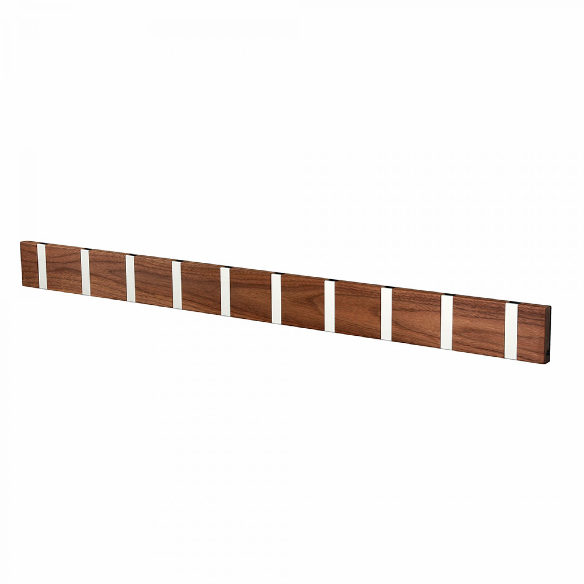 Knax Wandgarderobe waagrecht 10 Haken Walnuss Loca