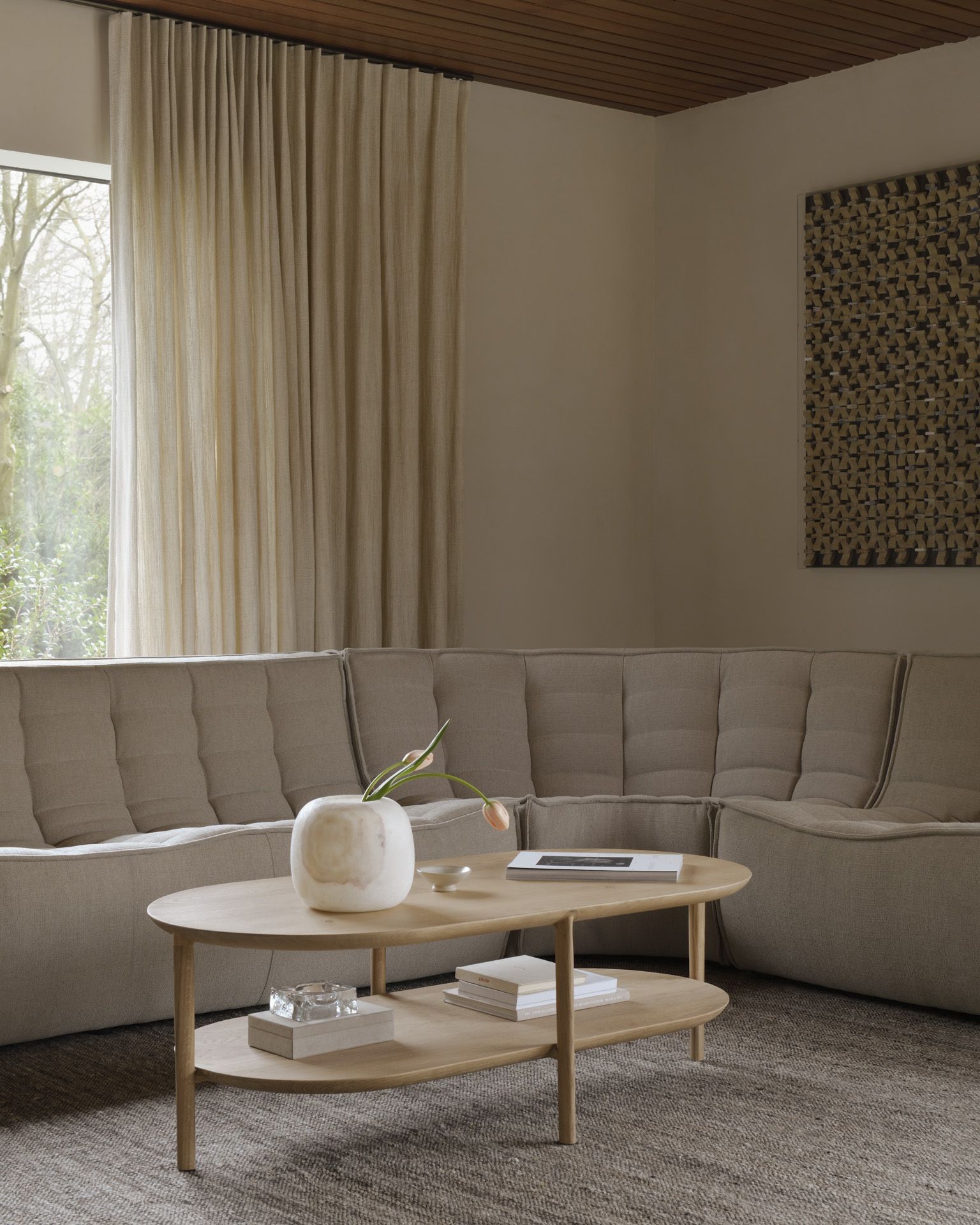 N701 Sofa 2-Sitzer dunkelgrau Ethnicraft